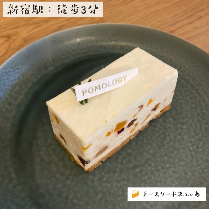 新宿 ポモロジー の5種のドライフルーツのレアチーズケーキ チーズケーキまふぃあ 絶品チーズケーキを発信中